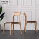 Modern Nordic Solid Ash Wood Dining Chair Antique PU Leather Furniture