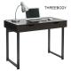 Black Modern Office Table Writing Desk With Drawers Study Home Office Furniture