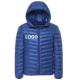Windproof Mens Light Down Jacket With Hood , Mens Feather Down Coat