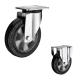 Black Color 5 Inch Aluminium Core Rubber Swivel Ball Bearing Casters