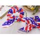 USA national Flag printed large scrunchies Europe American lady hair ribbons accessories wholesale OEM picture
