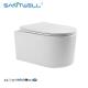 Chaozhou Popular 180mm P Trap 490mm Rimless One Piece Wall Mounted Toilet
