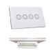 2 Gang US Touch Wifi Power Switch , Remote Control Switch 120 * 72 * 34mm