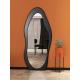 Floor Standing Large Arch Lighted Full Body Length Mirror with LED Lights in Silver