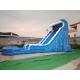 Outside Inflatable Games Pattern Aqua Inflatable Floating Water Slide Blue Color For Fun