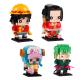 MOC puzzle assembly one piece Luffy Qoba brickhheadz mini figures building blocks