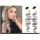 Grey 26 Inch  5A Virgin Brazilian Hair Body Wave Human Hair For Braiding