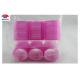 Pink Extra Large Hook And Loop Hair Rollers Round Magic Tape Hair Care