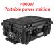 6-7h Charging Time 4kw Outdoor Mobile Power 50Hz 110V/220V LiFePO4 Emergency Power Station