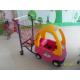 95L Children / Kids Shopping Carts With Rear Basket And 4 Swivel Flat Caster SGS CE