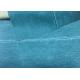 330 Gsm Blue PU Washed Leather 100% Rayon Backing For Garment 0.60 Mm Thickness