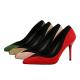 ZM004 9628-13 New Style Wedding Shoes Pointed Toe Shallow Mouth Color Matching High Heels Korean Style Super High Heel S