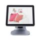Scratches Resistance Silver Color 15 Inch All In One Pos With 8 Digital LED Display