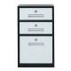 Industrial Design Office File Cabinet with Lock and Movable Three Drawers OEM Storage