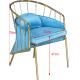 Velvet Cushion Good Texture 51cm Wrought Iron Dining Chair