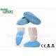 Single Use Waterproof Nonwoven Shoe Covers With Non Slip Stripes