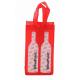 Portable 2 Bottle Fabric Non Woven Wine Bags Folding Environmental Friendly