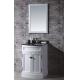 24′′ Single Sink Bathroom Vanity Mirror Cabinet With Marble Countertop