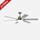58 Inch Bedroom Ceiling Fans With Lights Reversible Silent DC Motor MDF Blade