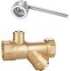 1413 Magnetic Lockable Brass Ball Valve DN20 DN25 DN32 with Triangle Patterned Stemhead & Built-in Filter Function