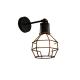 Vintage Industrial Metal Cage Led Adjustable Wall Lamp, Steel Wire Iron Wall Sconce Retro Light Edison Light Fixtures