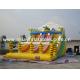 Inflatable Triple Lanes Slide With Palm Tree For Beach Games / Water Games