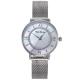 Ladies 3ATM Quartz Analog Watch 18mm Mop Dial Watch Mesh Strap