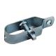 ISO9001 2008 Chain Link Fence Post Clamps Metal Fence Accessories Dark Grey
