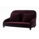 Velvet Fabric Purple Hotel Room Sofa Three Two Seat Single Sofa Set