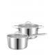 16-24cm Restaurant cooking practical stainless steel milk pot &  hot domestic soup pot with glass lid
