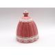 Size Custom Ceramic Biscuit Jar , Ballet Dress Pink Cookie Jar For Storage
