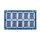 ENIG 2u Multilayer custom printed circuit board 4L Matt Blue Solder Mask
