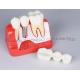 Dental Implant 3 Unit Bridge 3 Crowns Set of 6 Parts Model 4 Times Life-Size Reconstruction