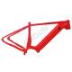 Red Aluminum Electric Bike Frame Disc Brake With Built - In Battery