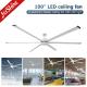 100'' Industrial Ceiling Fan With Light Big Size High Air Volume Commercial Indoor Dc Motor Fan