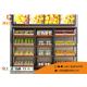 Eco - Friendly Wood Gondola Shelving Wooden Shop Shelving Customized Color