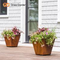 OEM ODM Raised Rectangular Metal Planter Box Corten Steel