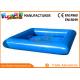 Large Blue PVC tarpaulin Inflatable Water Pools Square / Round Shape