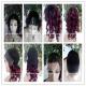 100% Human hair lace front wig indian remy hair,120%-180% density,T1b#/99j color.