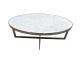 Indoor Furniture Stone Top Living Room Coffee Table White Quartz With Metal Base