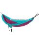 Two Person Sleeping Hammock Made From Parachute Material With Straps Sky Blue Purple