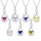 YASVITTI Gemstone Infinity Pendant Necklaces Cubic Zirconia Birthstone Heart 925 Sterling Silver Necklaces