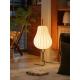 Modern Metal Restaurant Table Lamp With Silk Shade Dining Room Indoor Desk Night Light Chandeliers