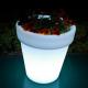 Rechargeable LED Light Planter , Illuminated Planters Outdoor Round Color Changing