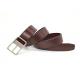 3.5cm Silver Buckle Casual Dress Smooth Leather Belt For Man 100-140cm Length