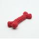 Tough Cotton Lovely Dog Rope Bone / Red Puppy Rope Chew Toys 16cm Size