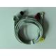 Compatible 3 lead ecg cable for Mindray MEC 1200,snap end, AHA