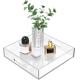 Lucite Acrylic Perfume Tray Tabletop Transparent Jewelry Organizer Serving Tray With Handles