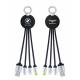 3 in 1 Light Up Logo USB Cable with Keyring and iPhone,Micro,Type-C Connector