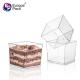 China Manufacturer custom printed square clear mini smoothie yoghurt dessert cups plastic disposable